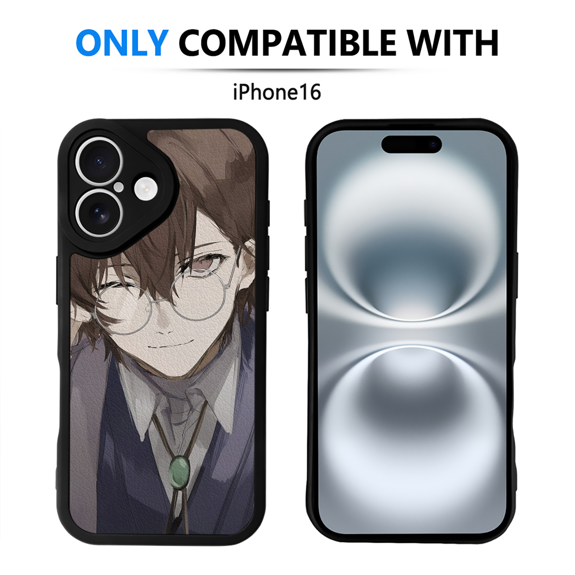 （画像用） 文豪ストレイドッグス Bungo Stray Dogs 【iPhone 16シリーズ対応】シリコンスマホケース（レザー調） 材質：シリコン